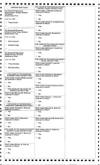  Douglas County Election Commission Early Voting Ballot 2 of 3 Judges 