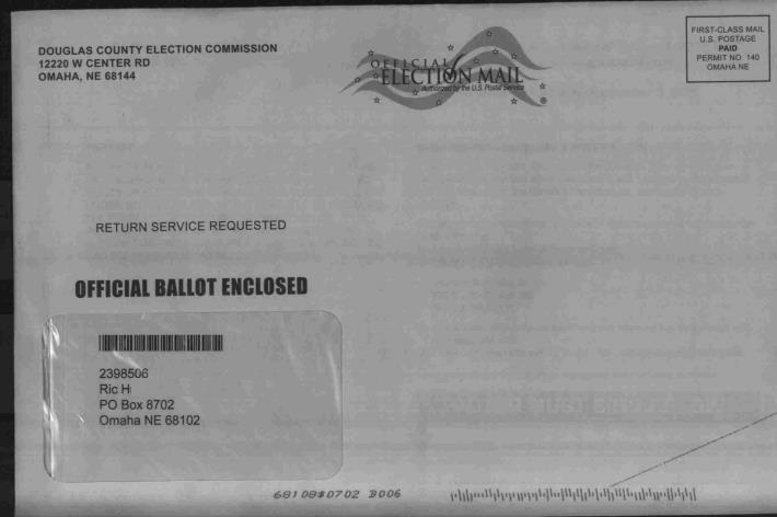  Douglas County Election Commission Early Voting Ballot USPS Informed Delivery 