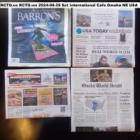  Barrons USA Today Omaha World Herald Thrifty Nickel International Cafe Omaha NE USA 