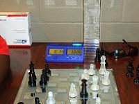  mirror chess board & timer 
